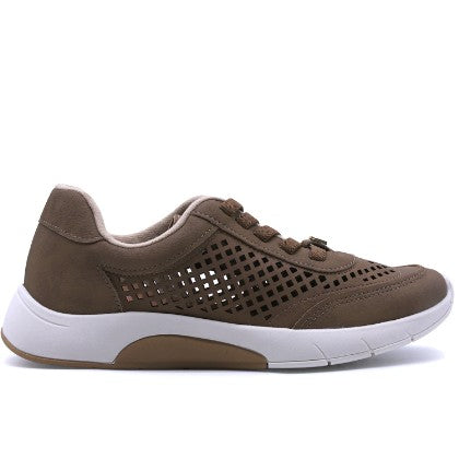 BR Brown Comfy Perforated Sneakers