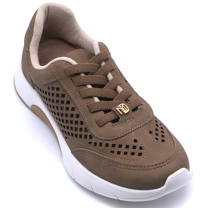 BR Brown Comfy Perforated Sneakers