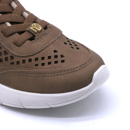 BR Brown Comfy Perforated Sneakers