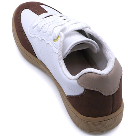BR White & Brown Gum Sneakers