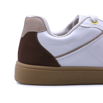 BR White & Brown Gum Sneakers