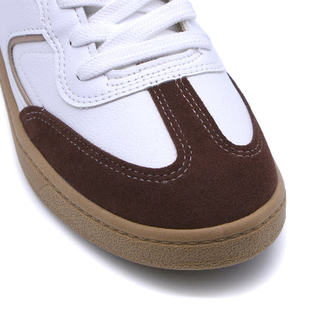 BR White & Brown Gum Sneakers