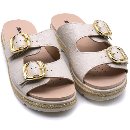 BR Dry Tech Beige Espadrille Slides