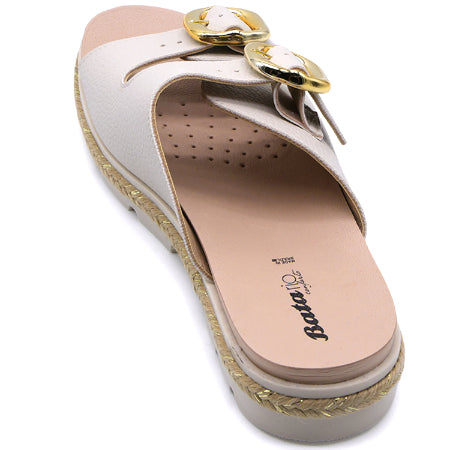 BR Dry Tech Beige Espadrille Slides