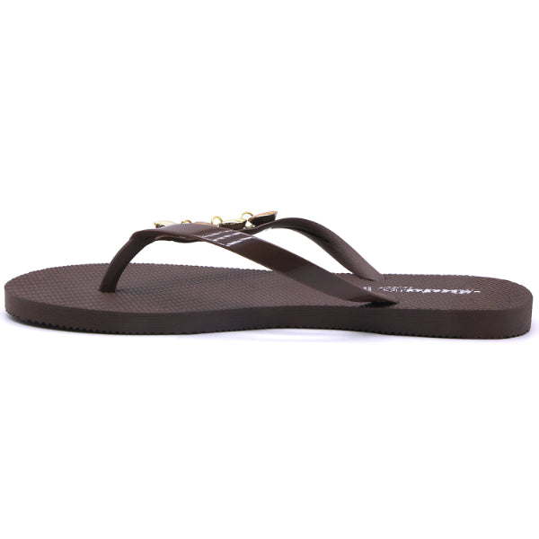 BR Brown Beach Shell Flip Flops