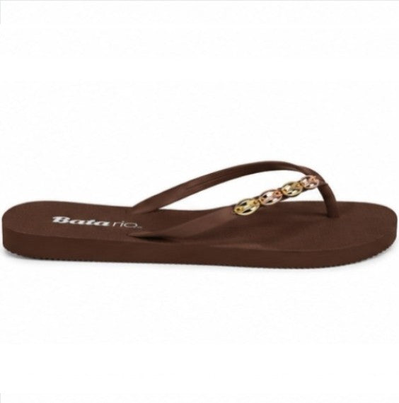 BR Brown Beach Shell Flip Flops