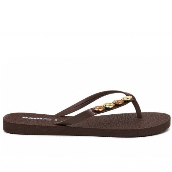 BR Brown Beach Shell Flip Flops