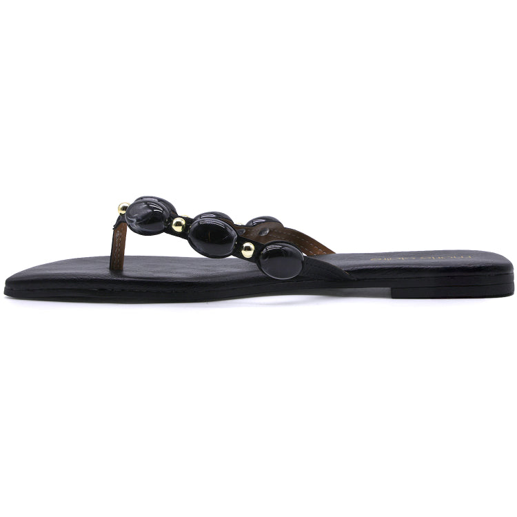 Marie Claire Black Stones Thongs