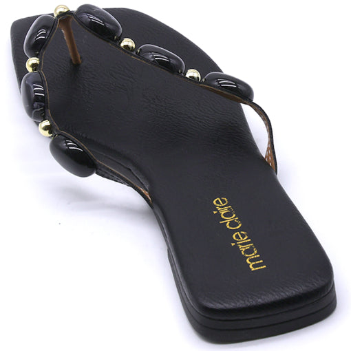 Marie Claire Black Stones Thongs
