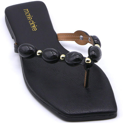 Marie Claire Black Stones Thongs