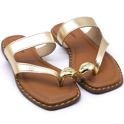 Marie Claire Gold Toe-Ring Slides