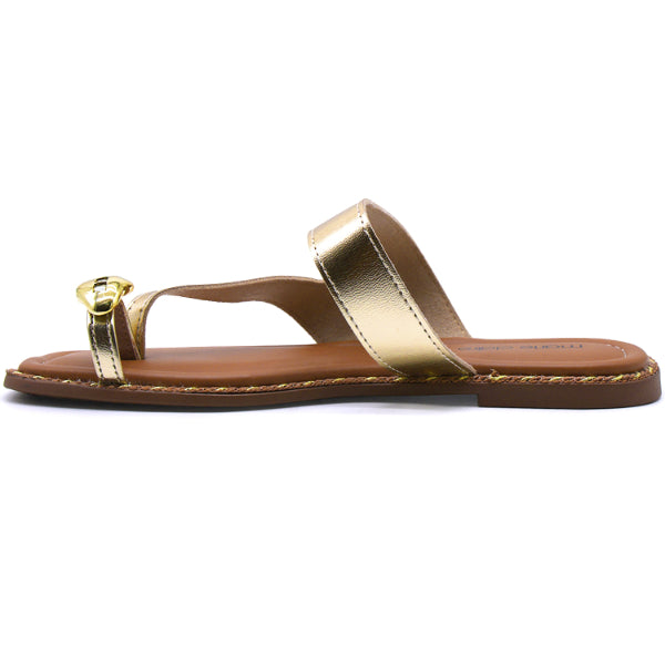 Marie Claire Gold Toe-Ring Slides