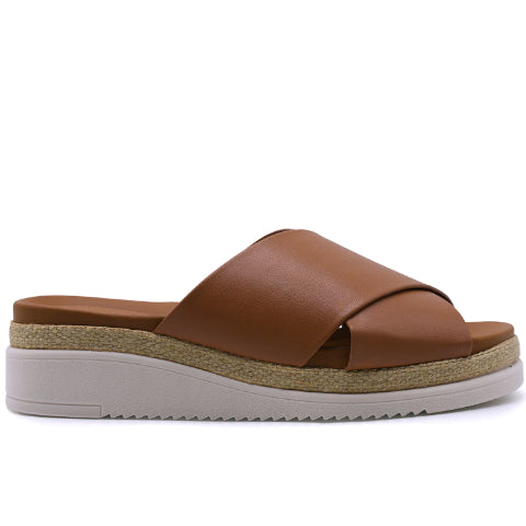 BR Camel Crossover Espadrille Wedges