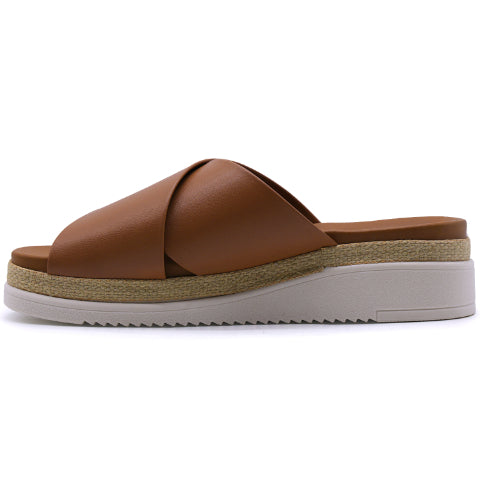 BR Camel Crossover Espadrille Wedges