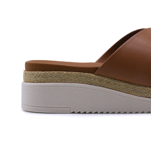 BR Camel Crossover Espadrille Wedges