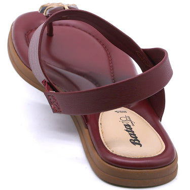 BR Burgundy Statement Thong Sandals