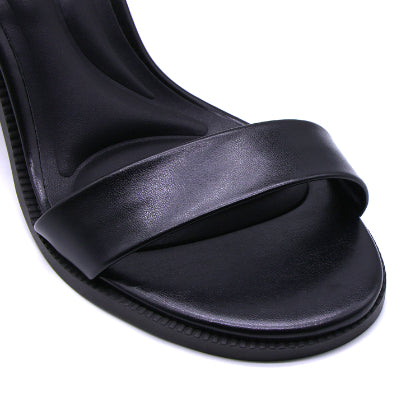 BR Black Minimalist Block Heels