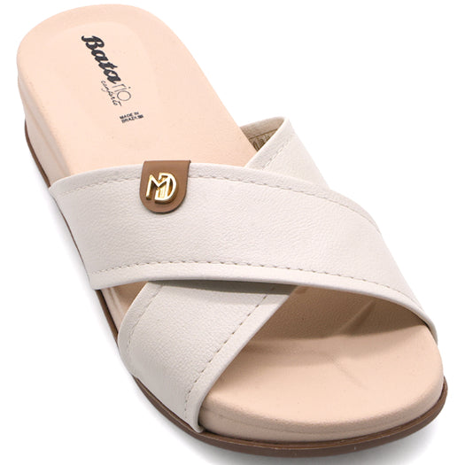 BR Cream Crossover Wedge Slides