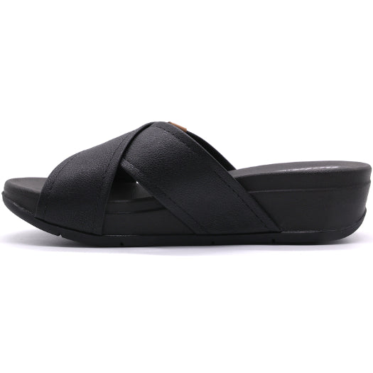 BR Black Crossover Wedge Slides