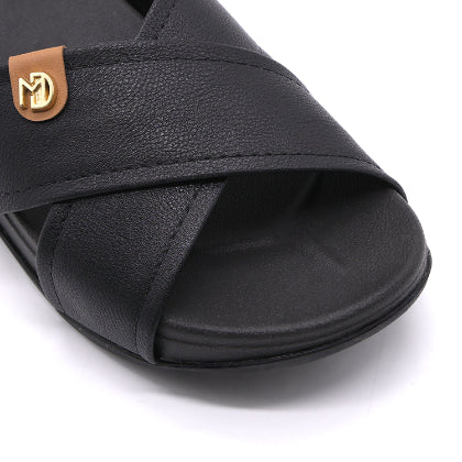 BR Black Crossover Wedge Slides