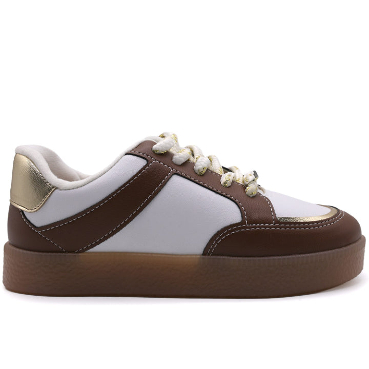 BR Brown/White Gum Sneakers
