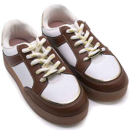 BR Brown/White Gum Sneakers