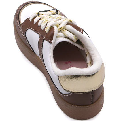 BR Brown/White Gum Sneakers
