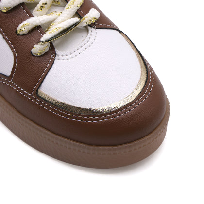 BR Brown/White Gum Sneakers