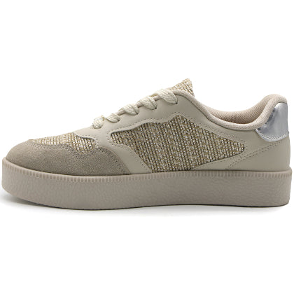 BR Beige Shimmering Knit Sneakers