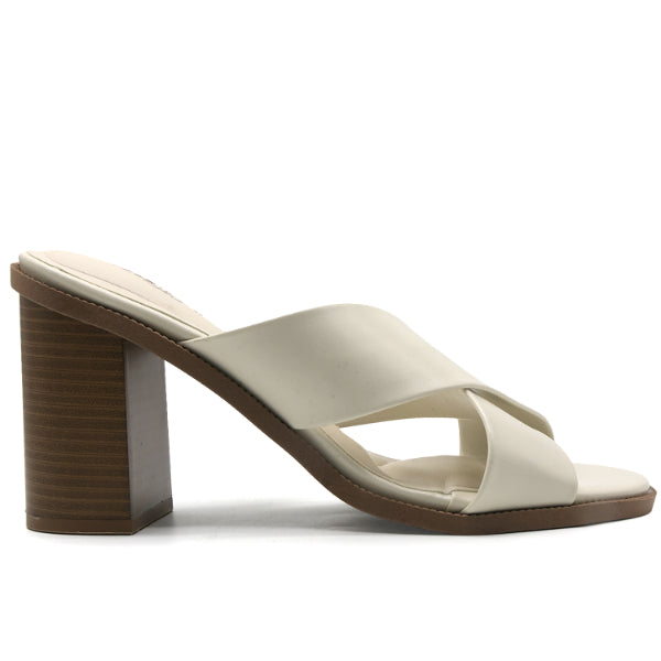 BR Cream Crossover Block Mules