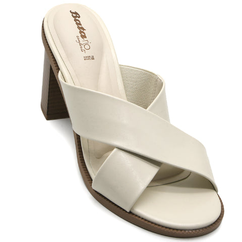 BR Cream Crossover Block Mules