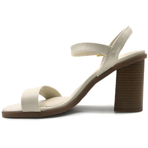 BR Cream Minimalist Block Heels