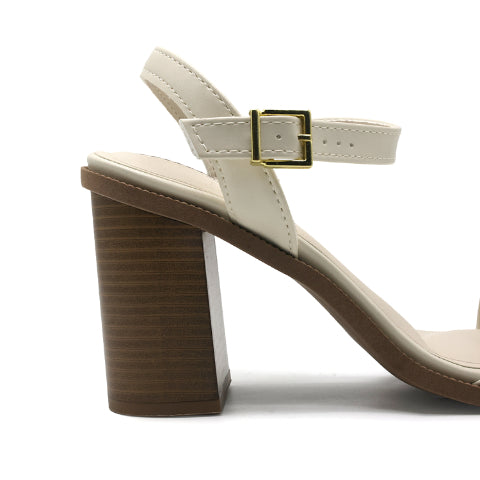 BR Cream Minimalist Block Heels
