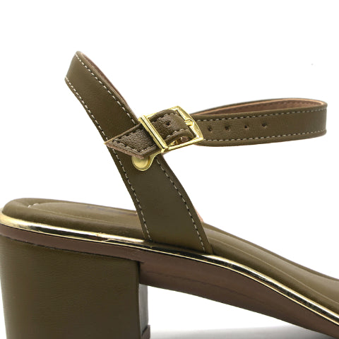 BR Gold Trimmed Olive Sandal