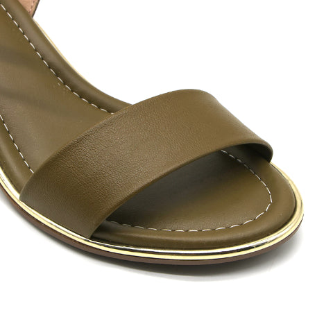 BR Gold Trimmed Olive Sandal