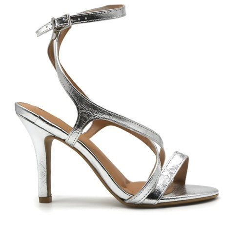 BR Silver Ankle Strap Sandal