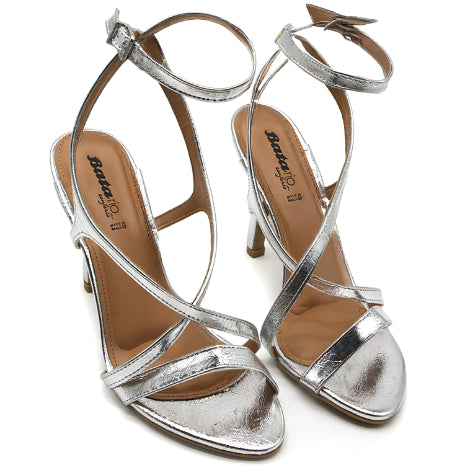 BR Silver Ankle Strap Sandal