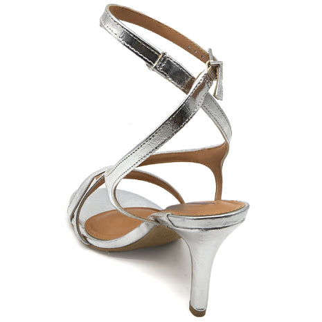 BR Silver Ankle Strap Sandal