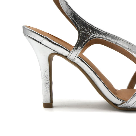 BR Silver Ankle Strap Sandal