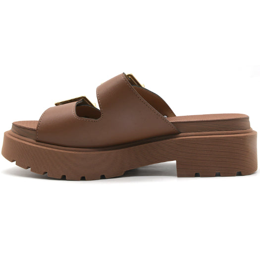 BR Chunky Camel Buckled Slides