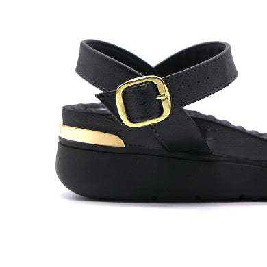 BR REFLEX TECH Black Buckled Sandal