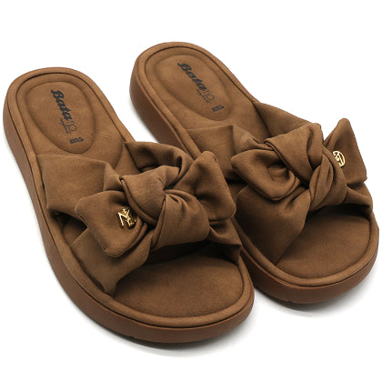 BR Soft Brown Bow Slides