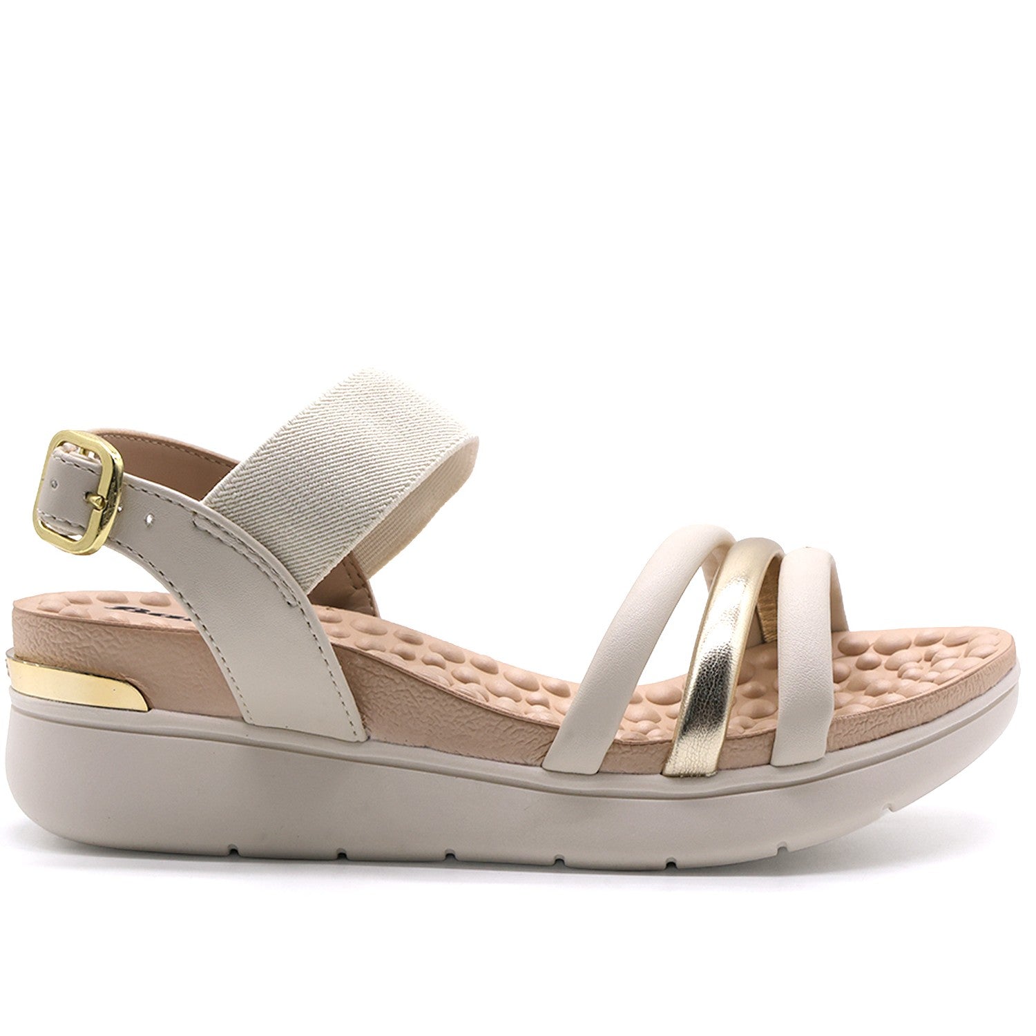BR REFLEX TECH Strappy Cream Sandal