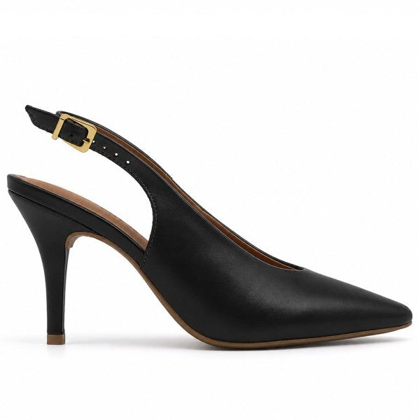 BR Brown V-Cut Slingbacks