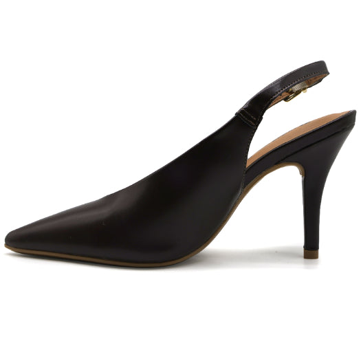 BR Brown V-Cut Slingbacks
