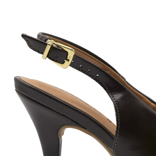 BR Brown V-Cut Slingbacks