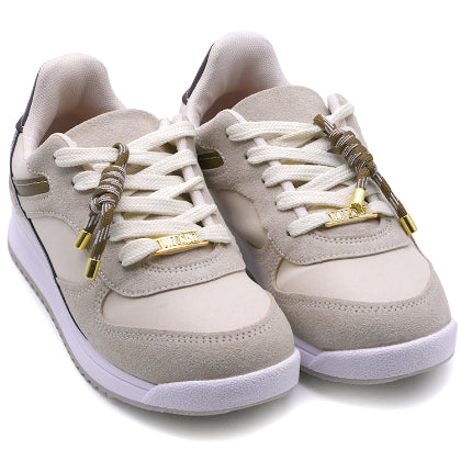 BR Beige DBL Lace Sneakers