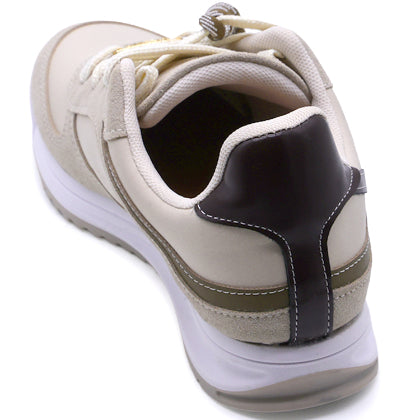 BR Beige DBL Lace Sneakers