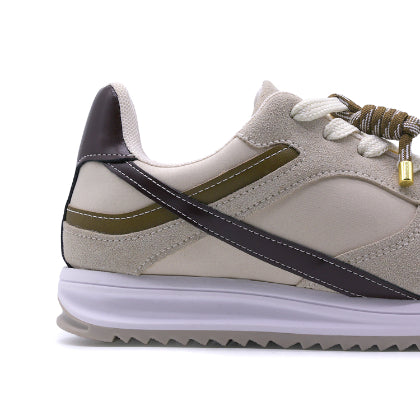 BR Beige DBL Lace Sneakers