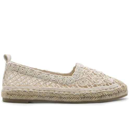 Beige Crochet Espadrilles